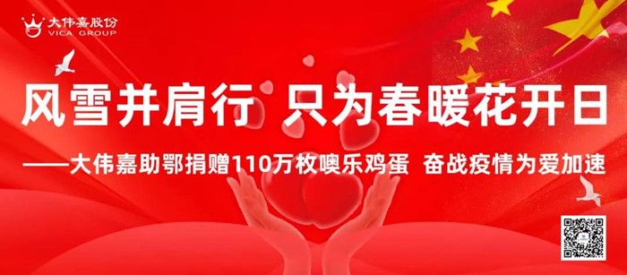 風(fēng)雪并肩行 只為春暖花開日 ——大偉嘉助鄂捐贈110萬枚噢樂雞蛋 奮戰(zhàn)疫情為愛加速